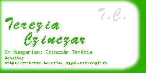 terezia czinczar business card